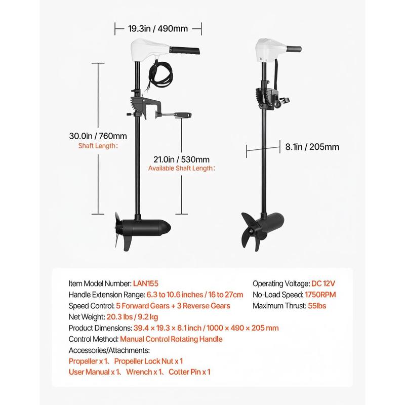 Electric Outboard Motor 30-In  - Fishing Boat Outboard Motor のレビューと価格