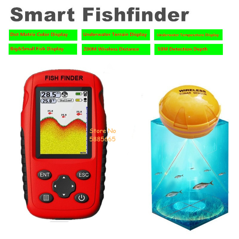 Smart Portable 50M Depth Sonar - Fishing Boat Depth Finder のレビューと価格