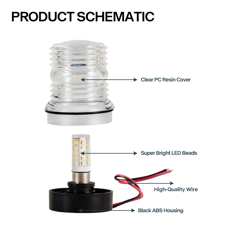 12V Marine LED Anchor Light Wa - Fishing Boat Navigation Light のレビューと価格