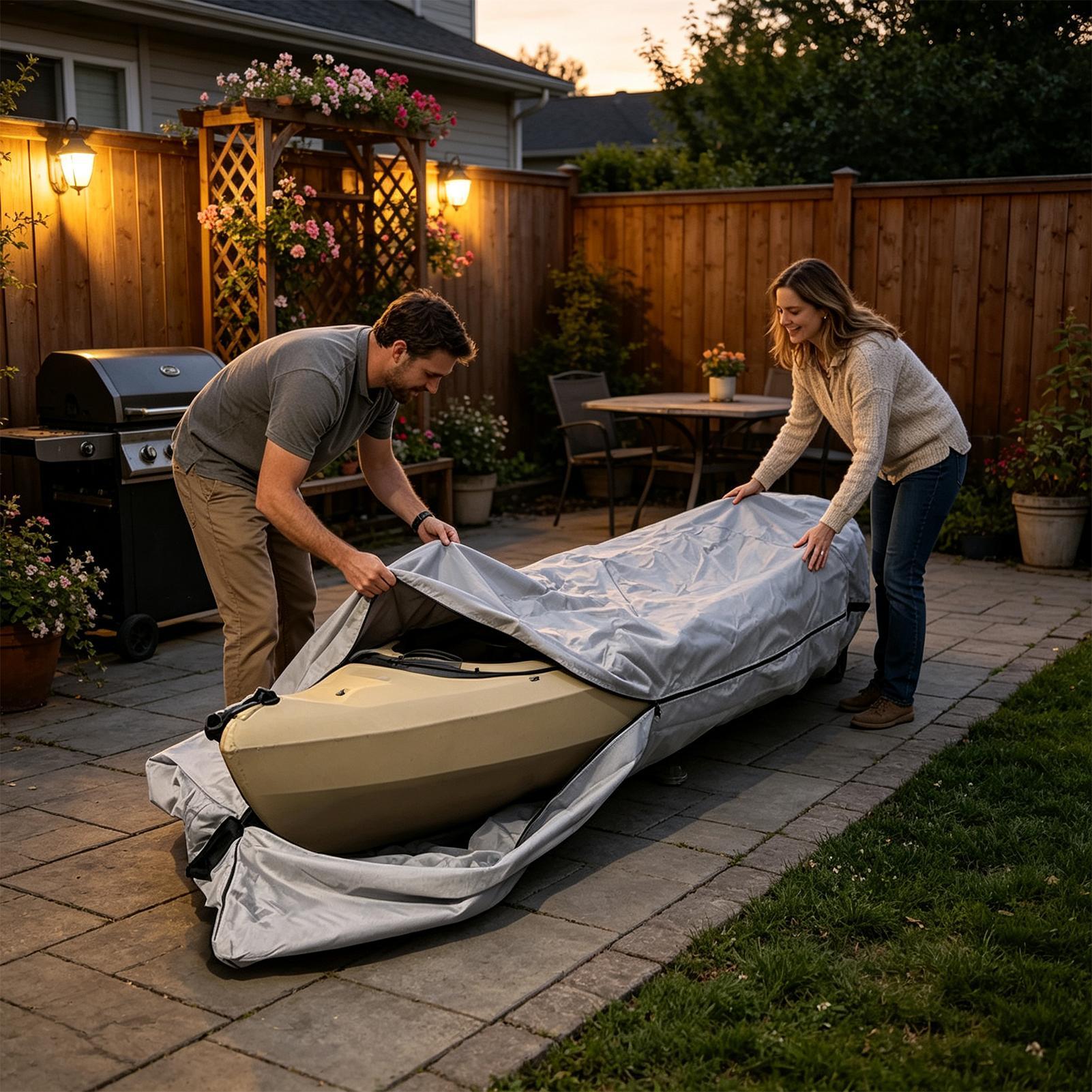 Kayak Covers For Outdoor Stora - Fishing Boat Cover のレビューと価格