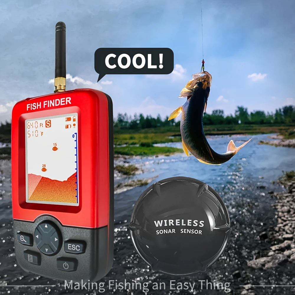 Portable Fish Finder, With Wir - Fishing Boat Depth Finder のレビューと価格