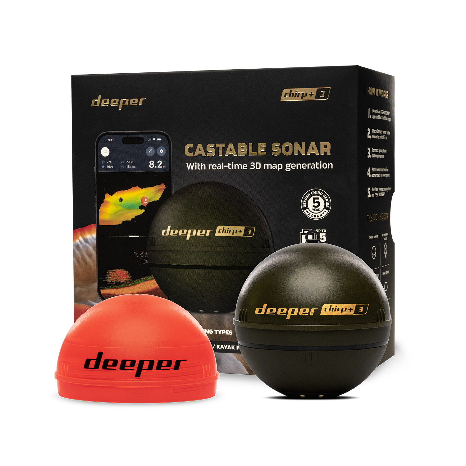 Deeper Smart Sonar Chirp+3 Fis - Fishing Boat Gps のレビューと価格