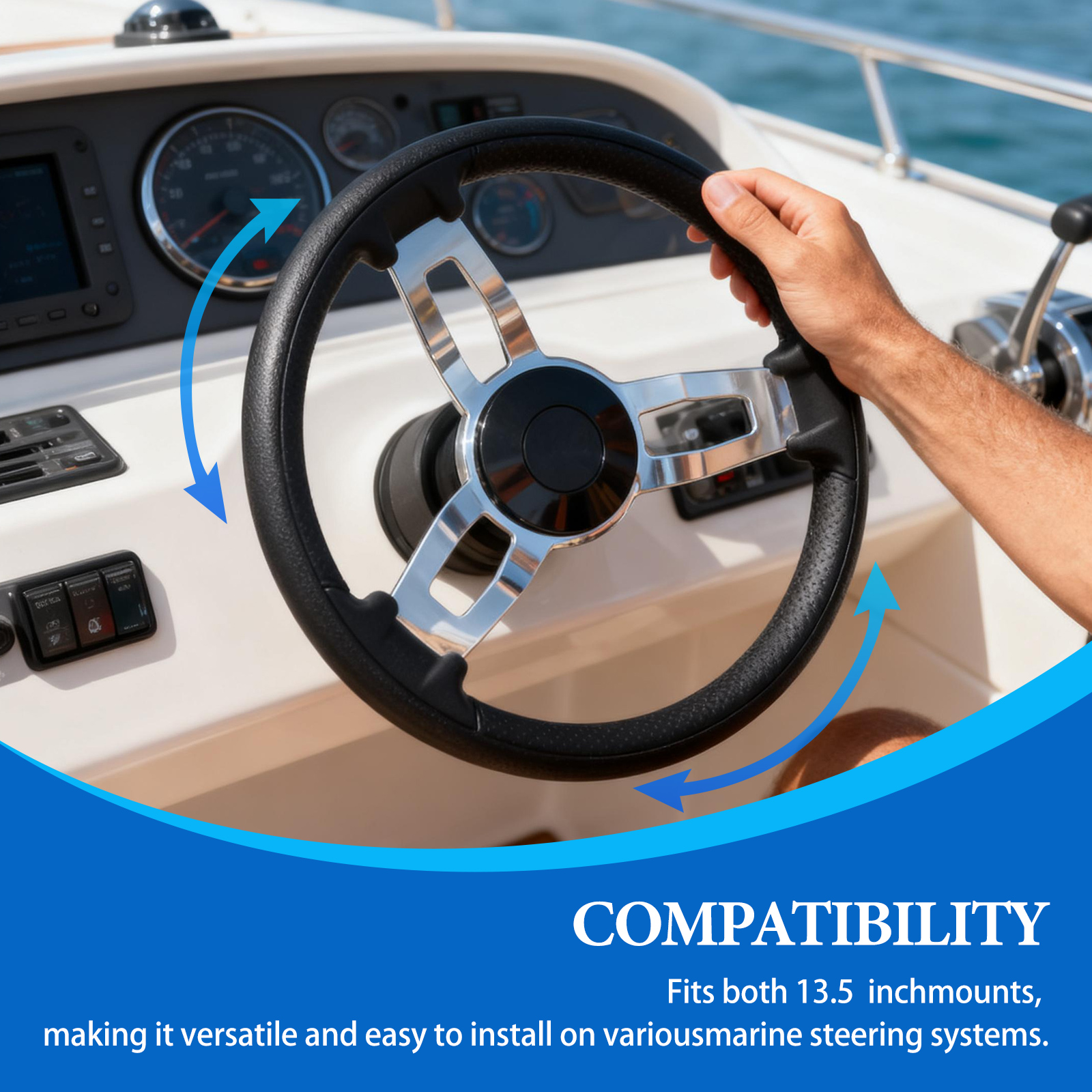 Boat Accessories Marine 13 Inc - Fishing Boat Steering Wheel のレビューと価格