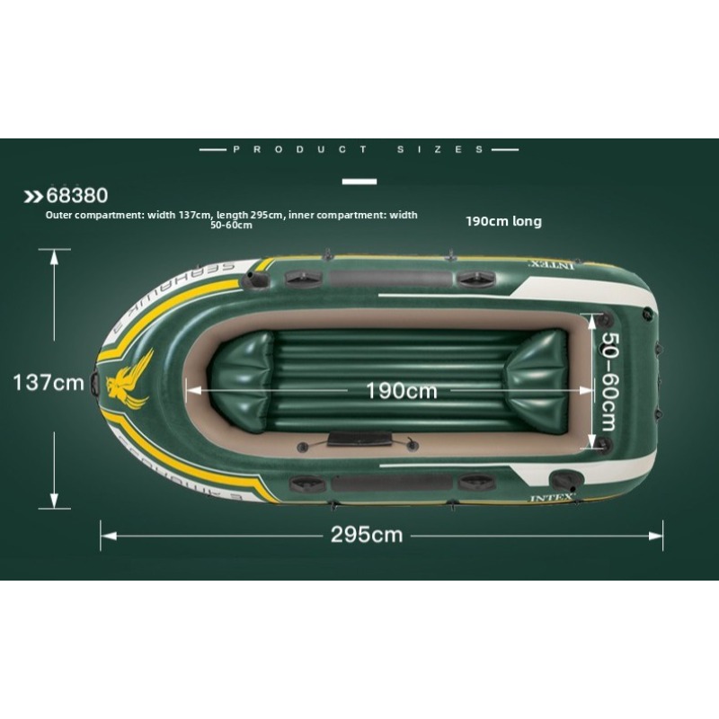 Inflatable Fishing Boat, 3 Per - Fishing Boat Paddle のレビューと価格