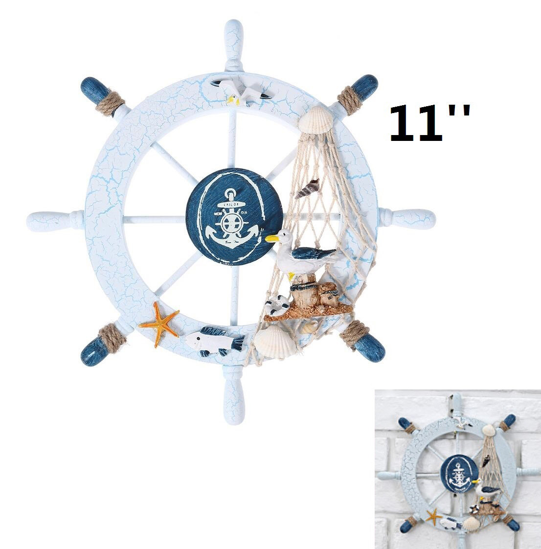 Wooden Ship Wheel Eight Spokes - Fishing Boat Steering Wheel のレビューと価格