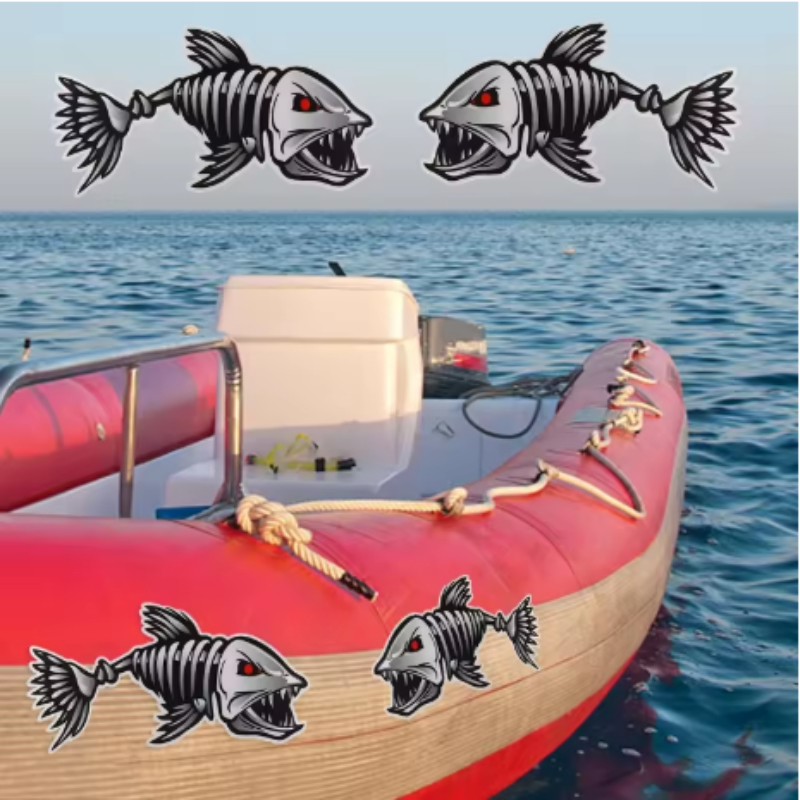 1Pair Fish Skeleton Boat Stick - Fishing Boat Anchor のレビューと価格