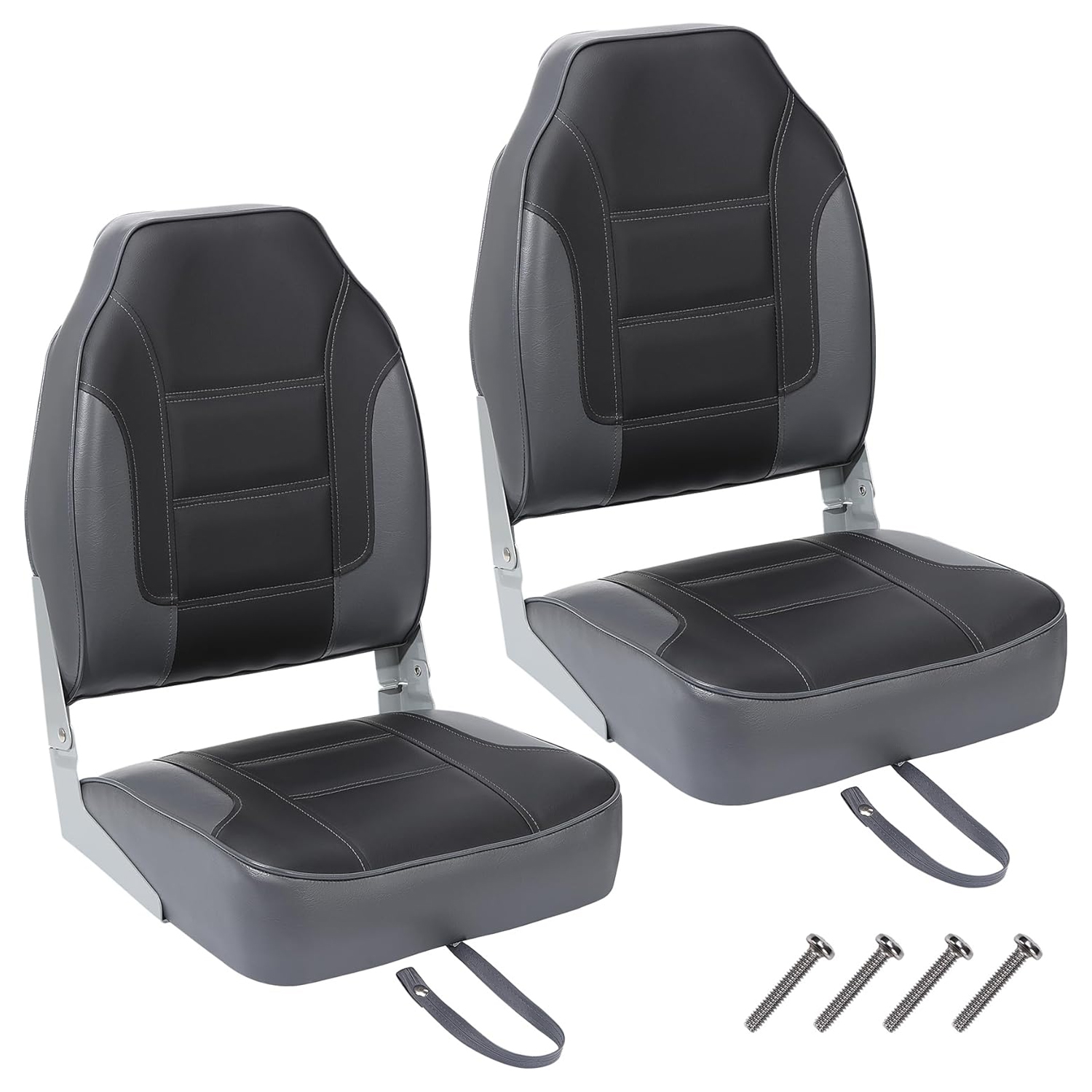 2 Pack Folding Boat Seats, Hig - Fishing Boat Seat のレビューと価格