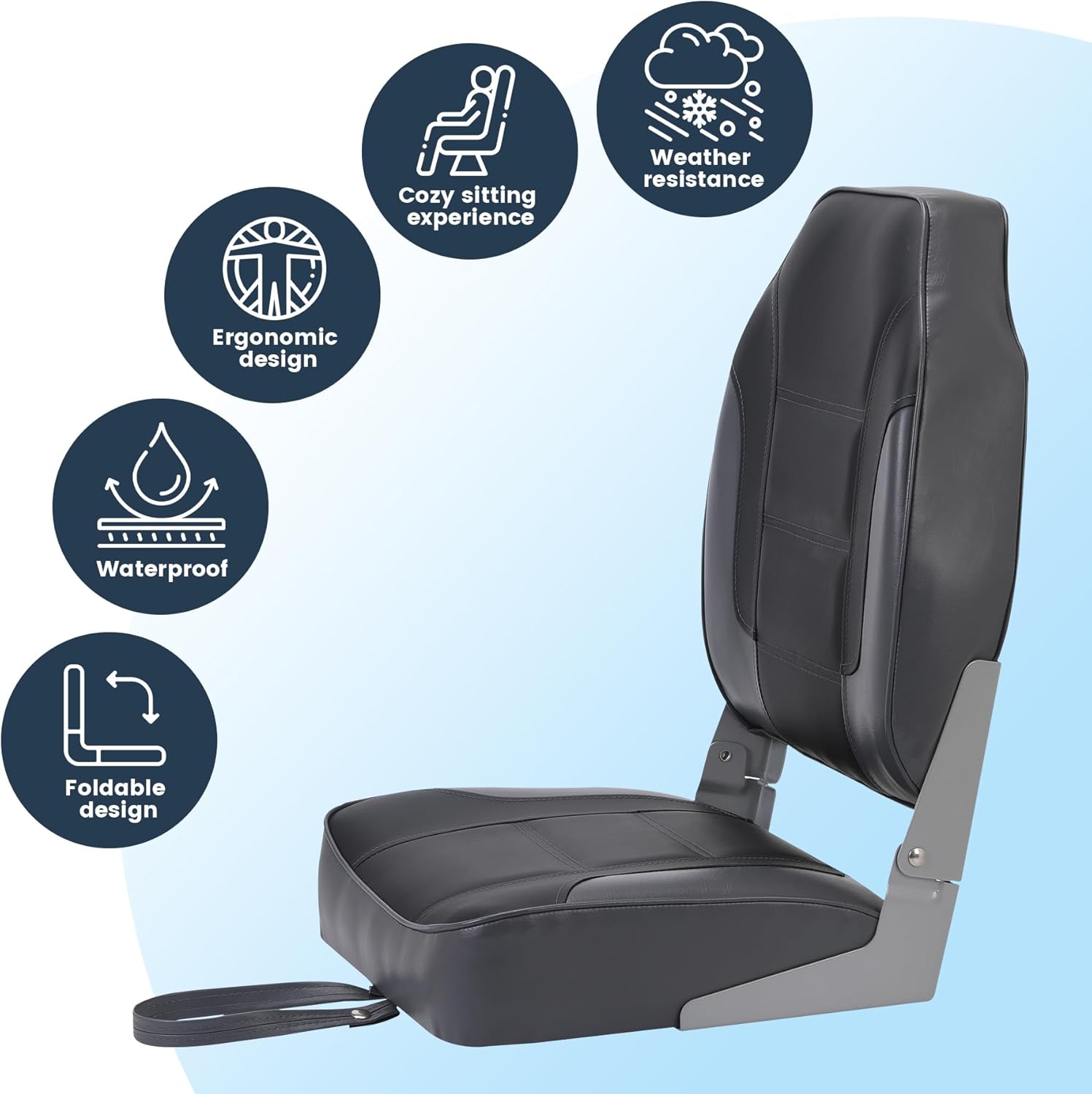 2 Pack Folding Boat Seats, Hig - Fishing Boat Seat のレビューと価格
