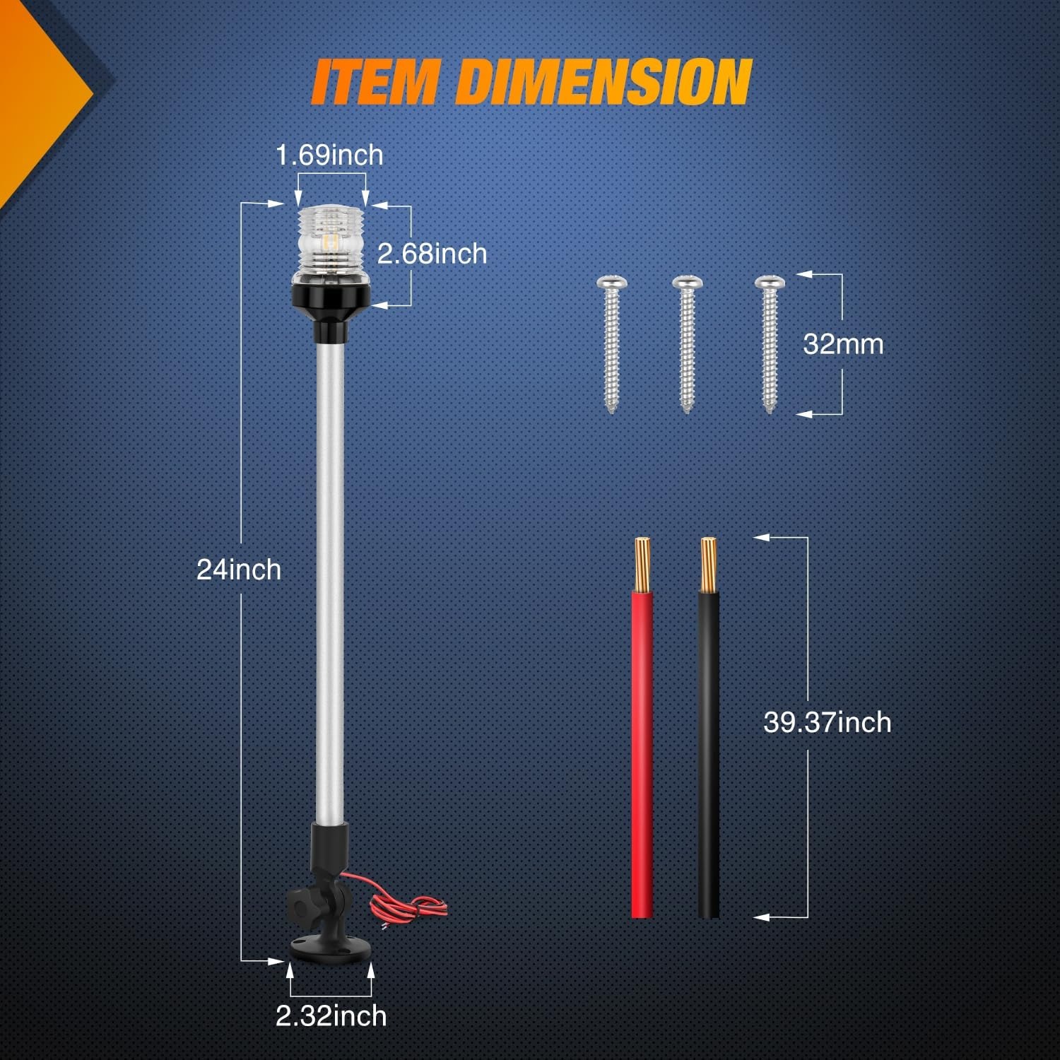 Nilight Marine Boat Stern Ligh - Fishing Boat Navigation Light のレビューと価格