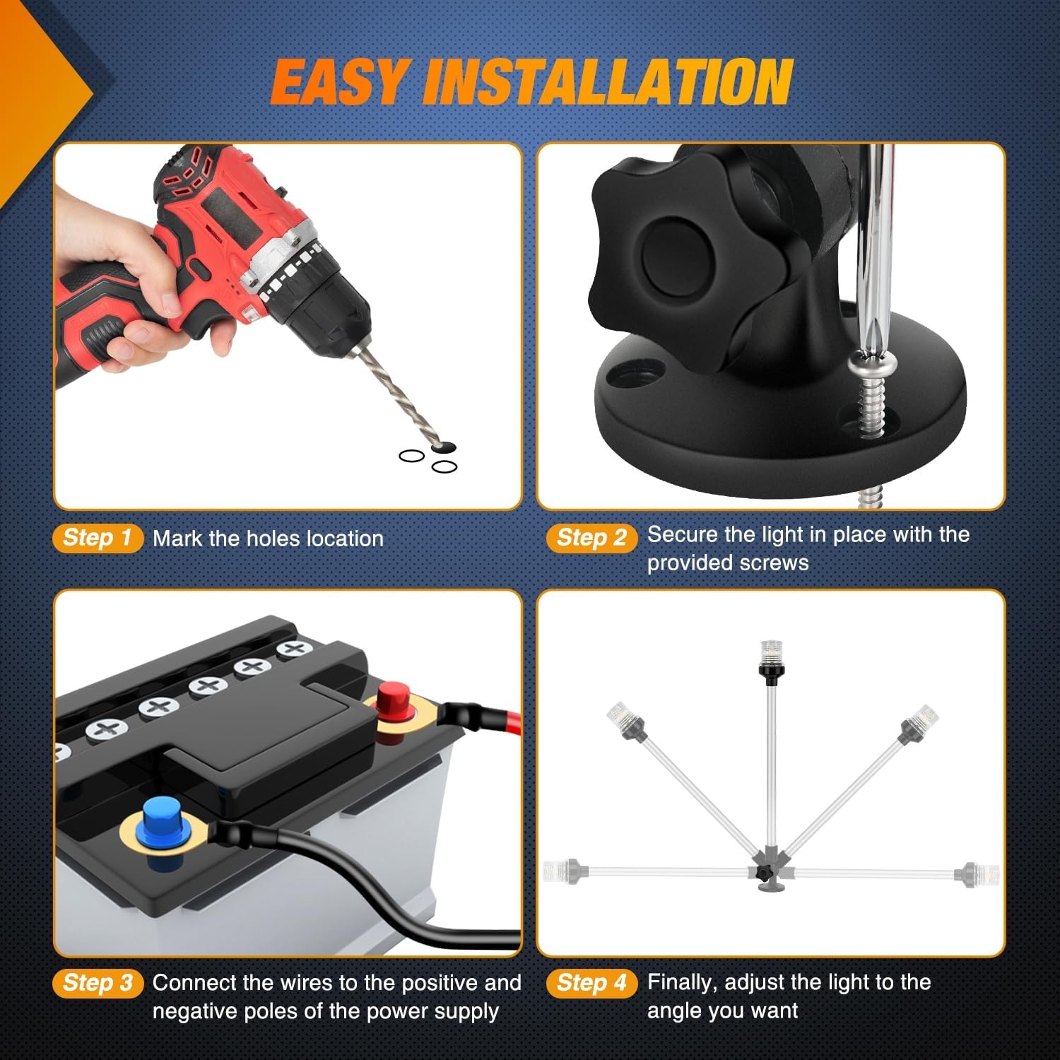 Nilight Marine Boat Stern Ligh - Fishing Boat Navigation Light のレビューと価格