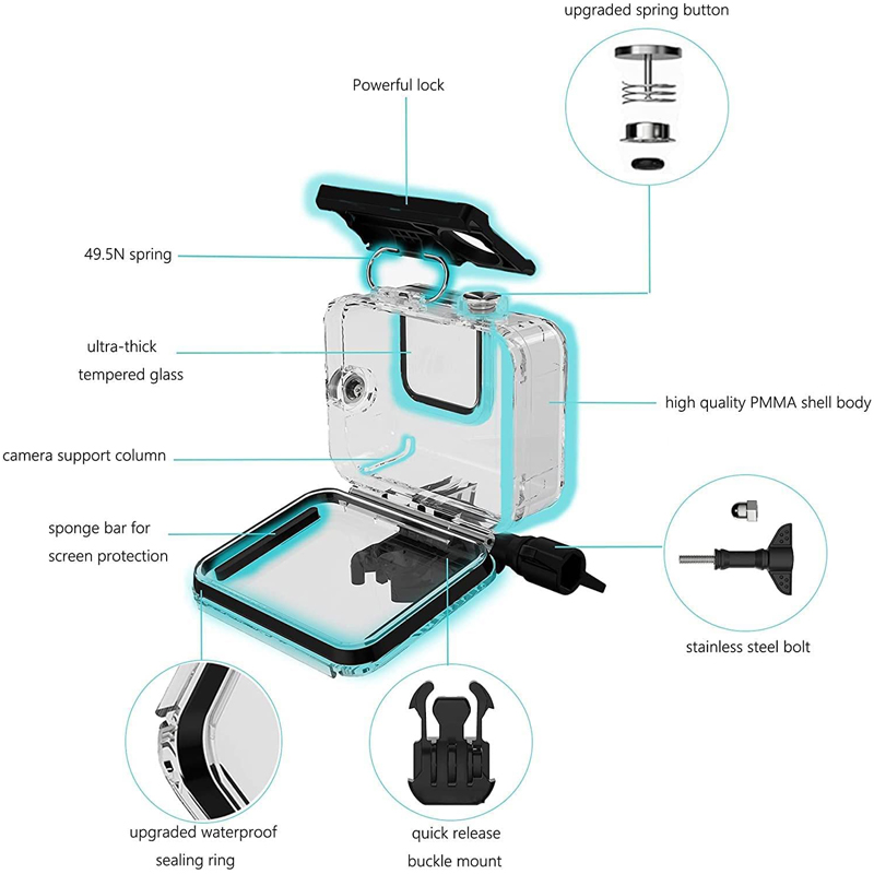 60M Waterproof Case for GoPro  - Fishing Boat Cover のレビューと価格