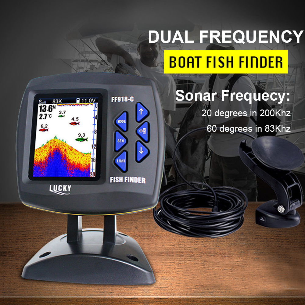 FF918-C100DS Color Screen Wire - Fishing Boat Depth Finder のレビューと価格