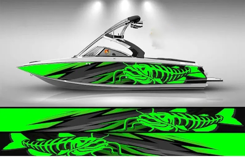 Camo Black and White Marlin Fi - Fishing Boat Trailer のレビューと価格