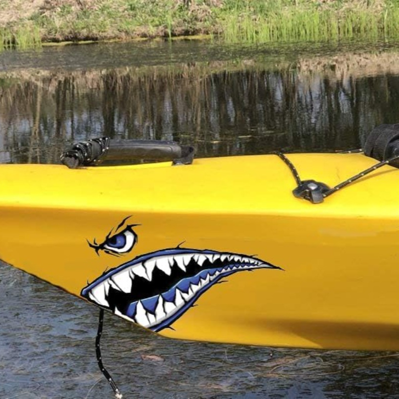 2PCS Shark Teeth Mouth Boat St - Fishing Boat Trailer のレビューと価格