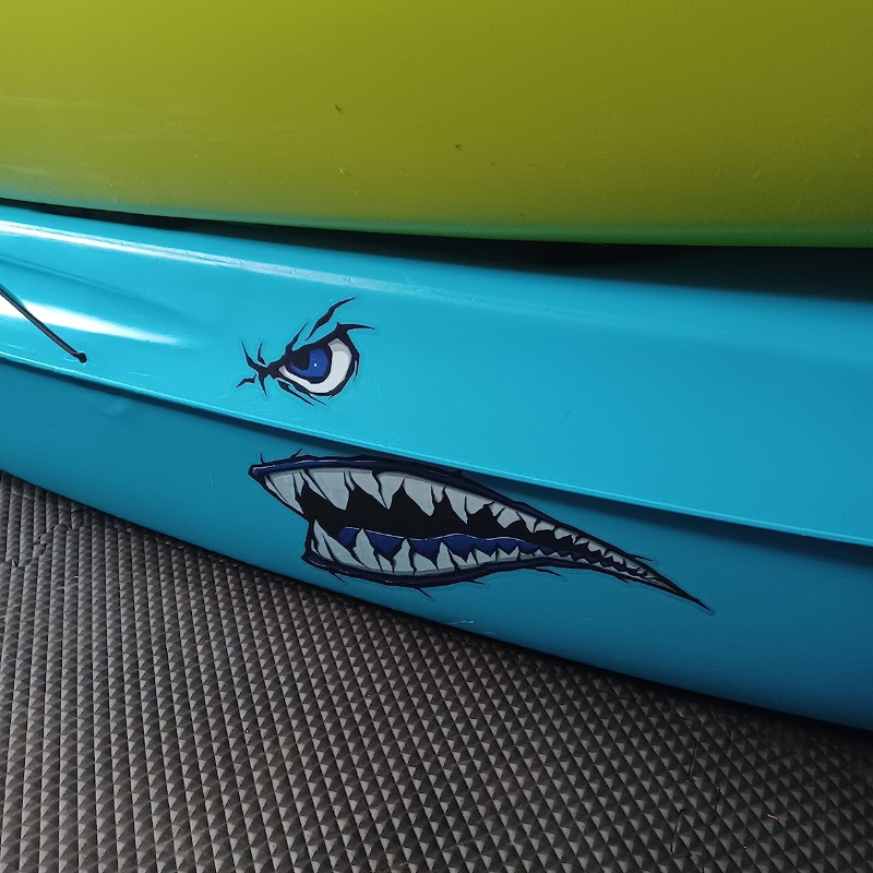 2PCS Shark Teeth Mouth Boat St - Fishing Boat Trailer のレビューと価格