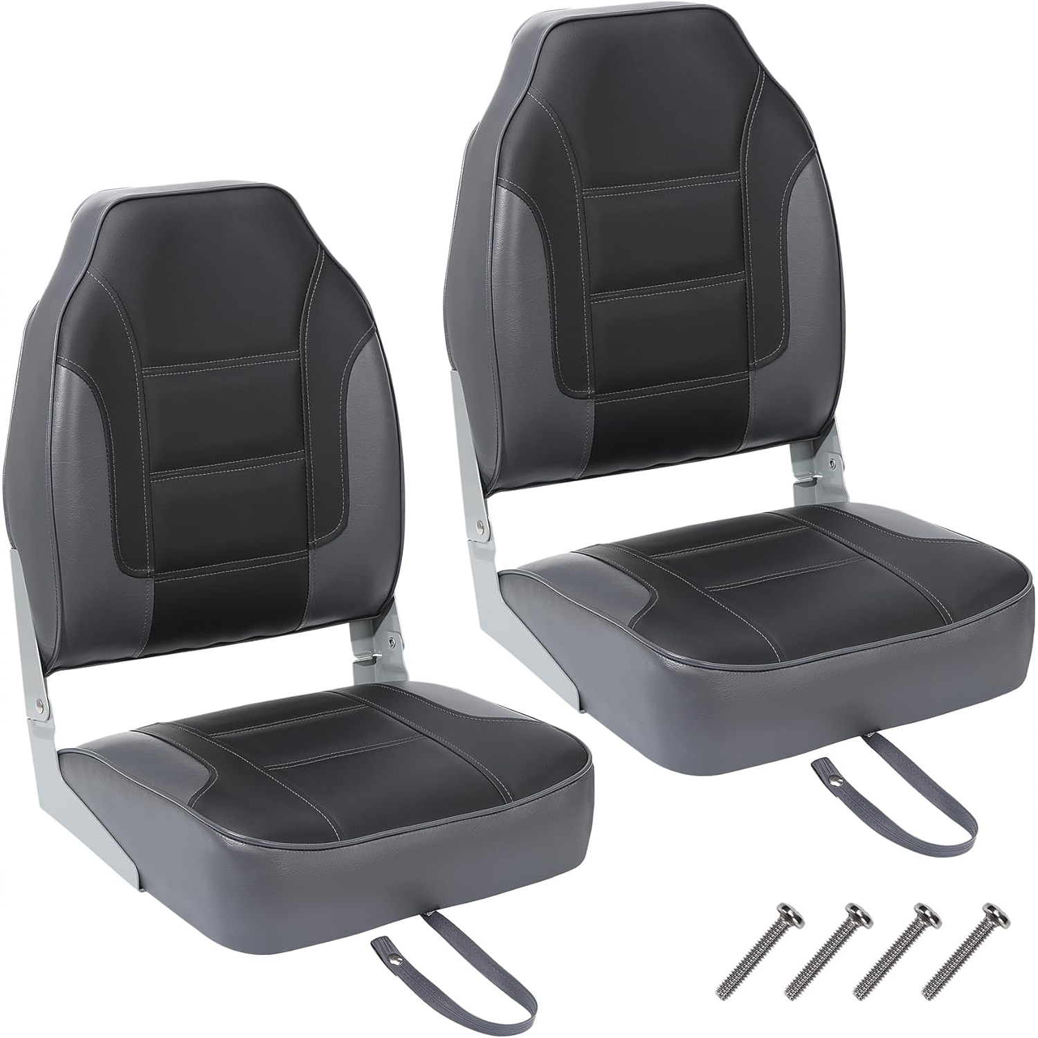 2 Pack Folding Boat Seats, Hig - Fishing Boat Seat のレビューと価格