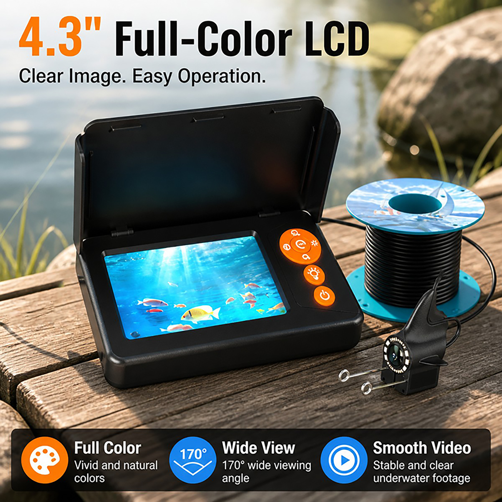1080P HD Underwater Camera Fis - Fishing Boat Depth Finder のレビューと価格