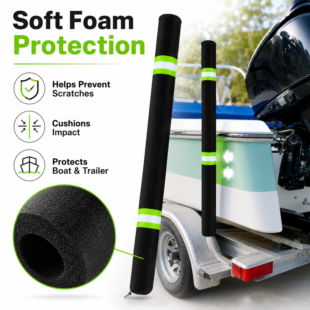 2Pcs Boat Trailer Guide Pole C - Fishing Boat Cover のレビューと価格