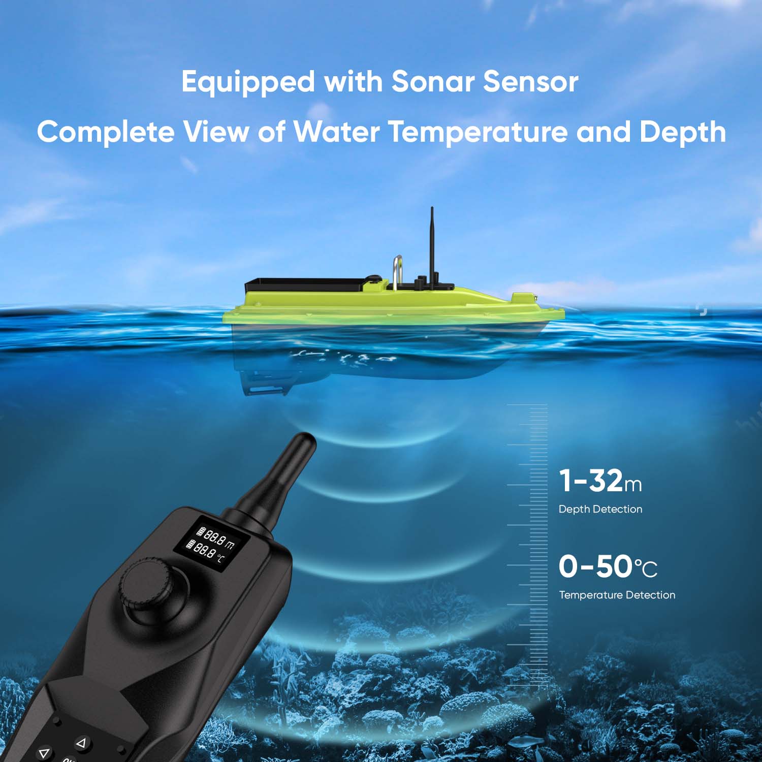 RC Fishing Bait Boat with Sona - Fishing Boat Gps のレビューと価格