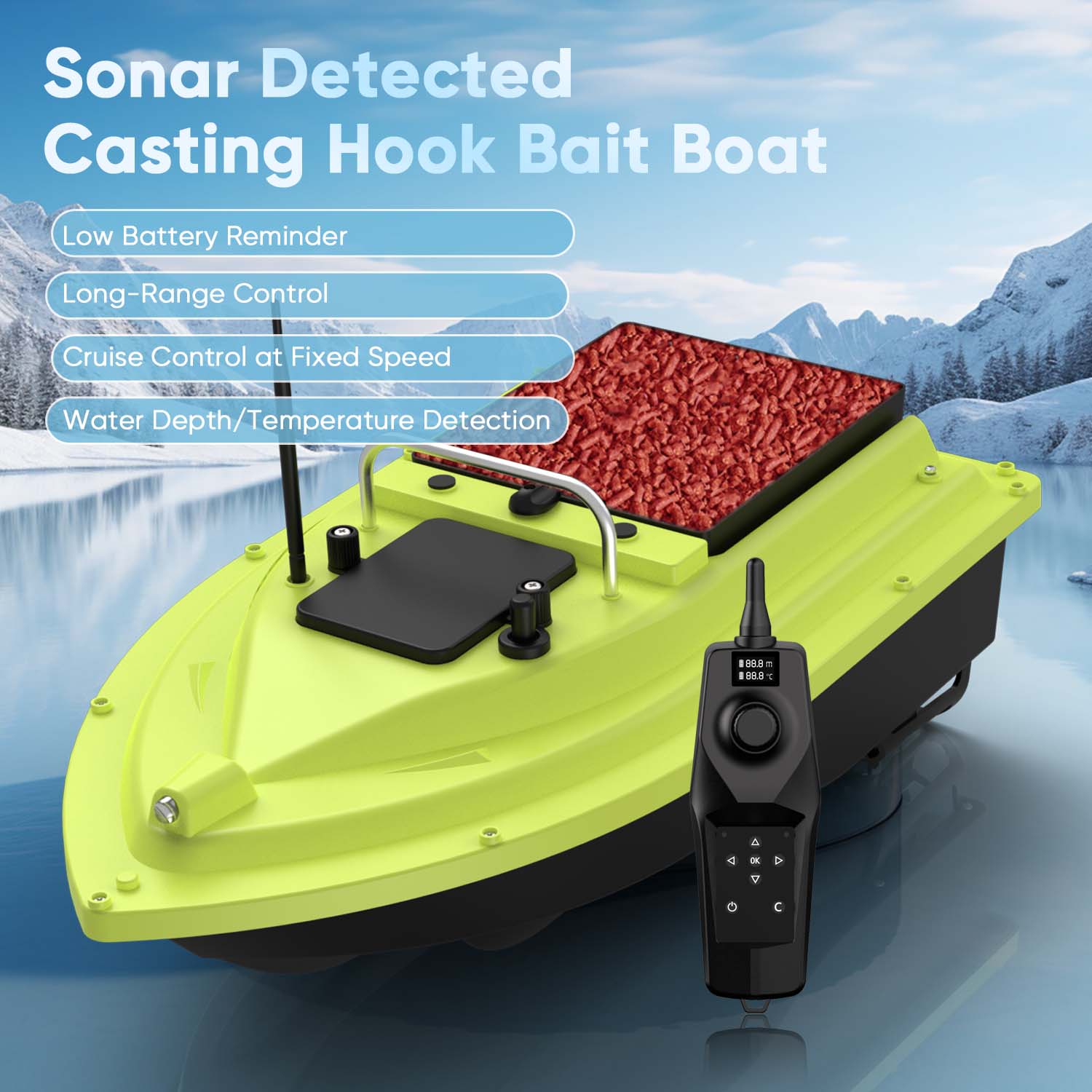 RC Fishing Bait Boat with Sona - Fishing Boat Gps のレビューと価格